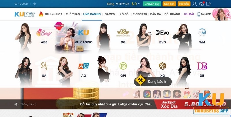 Tải game Kubet trải nghiệm casino với dàn dealer sexy