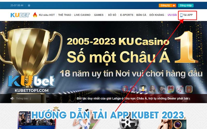 Hướng dẫn tải app Kubet